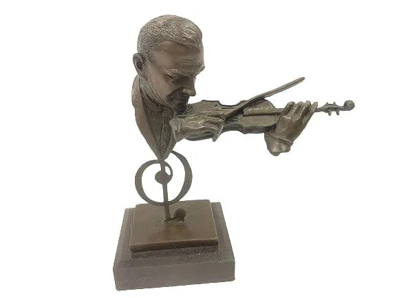 A MILO bronze Signed Violin player Bronze statue: A MILO bronze Signed Violin player Bronze statue standing 9 inches tall including the base.Signed on the bronze MILO. A unique decorative bronze statue.