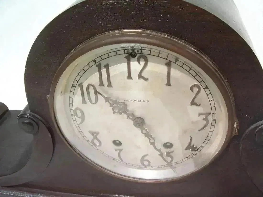 Antique Set Thomas Mantle clock - 3