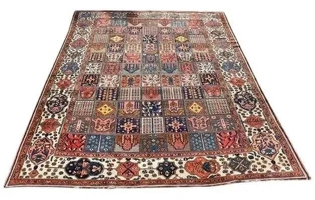 Antique Persian Bakhtiari Handwoven room size rug (1 of 13)
