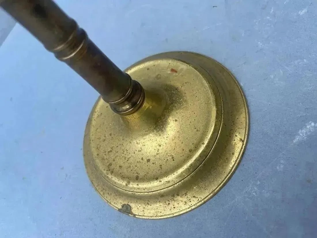 A Brass Candlestick with ejector - 5