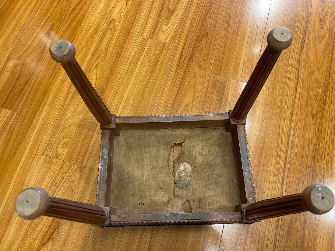 Antique tall Foot Stool - 9