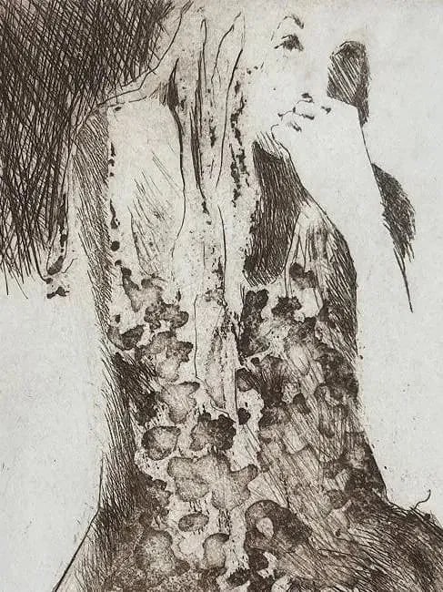 A drypoint etching by an unknown artist - 2