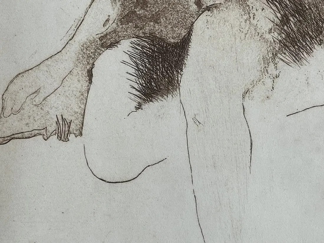A drypoint etching by an unknown artist - 4
