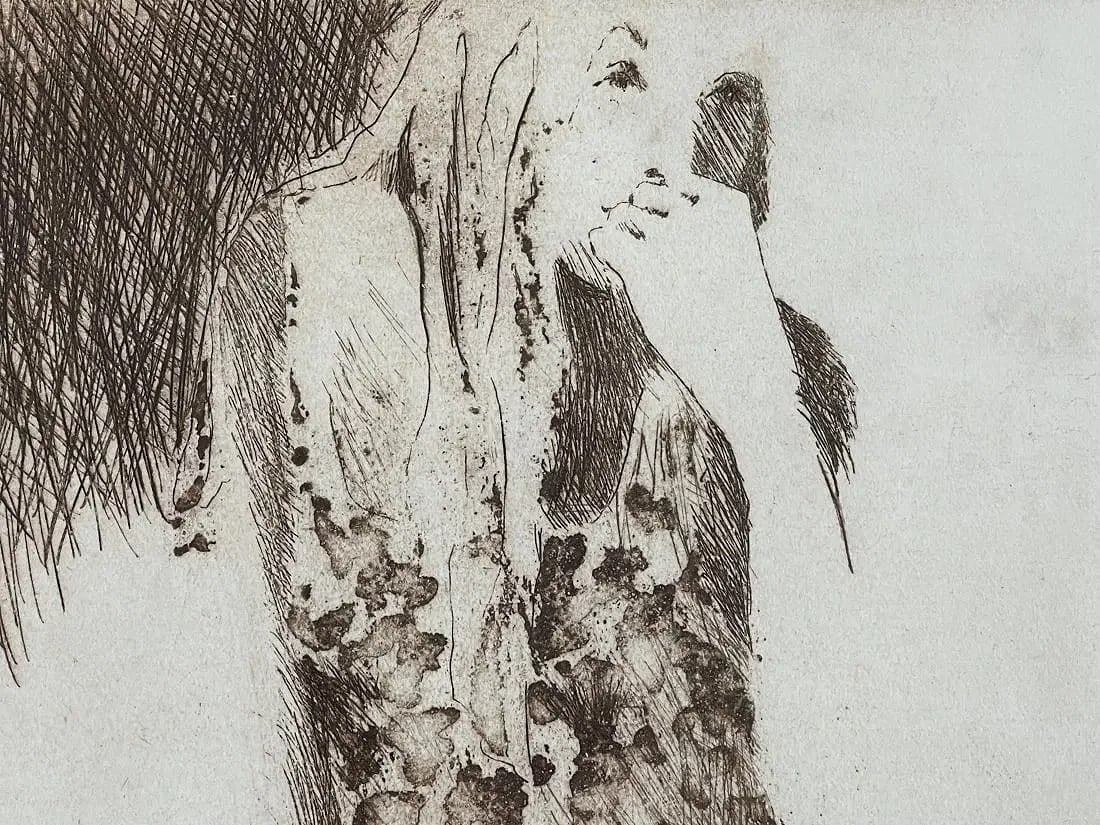 A drypoint etching by an unknown artist - 5