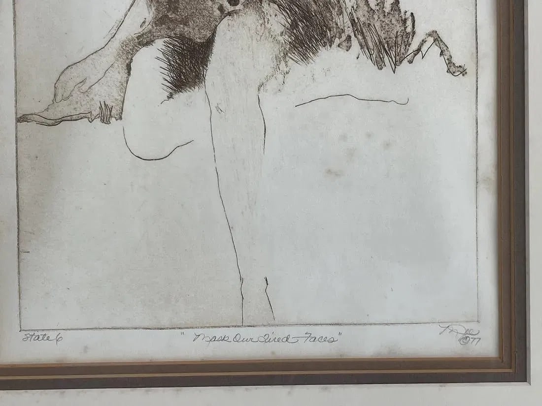 A drypoint etching by an unknown artist - 6