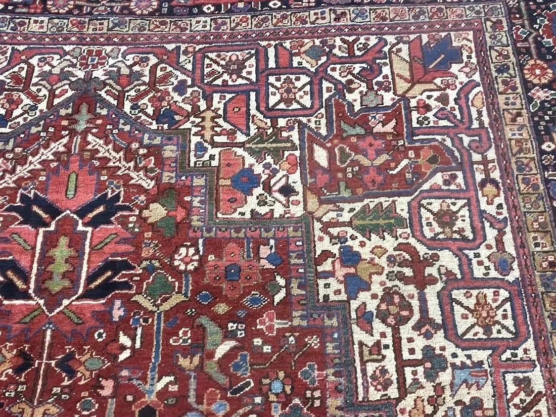 Antique Persian Heriz handwoven rug - 7
