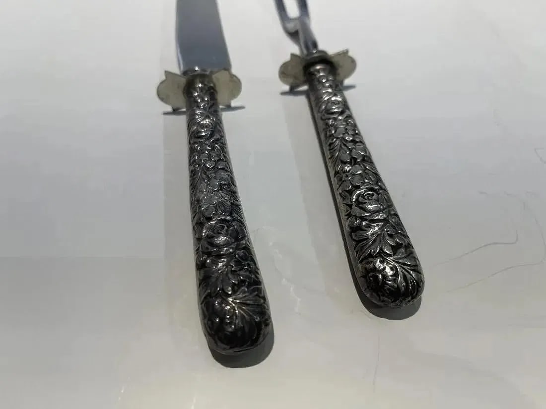 Sterling silver Handle Carving Set - 11
