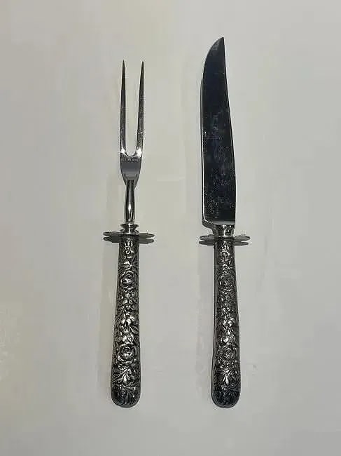 Sterling silver Handle Carving Set - 2