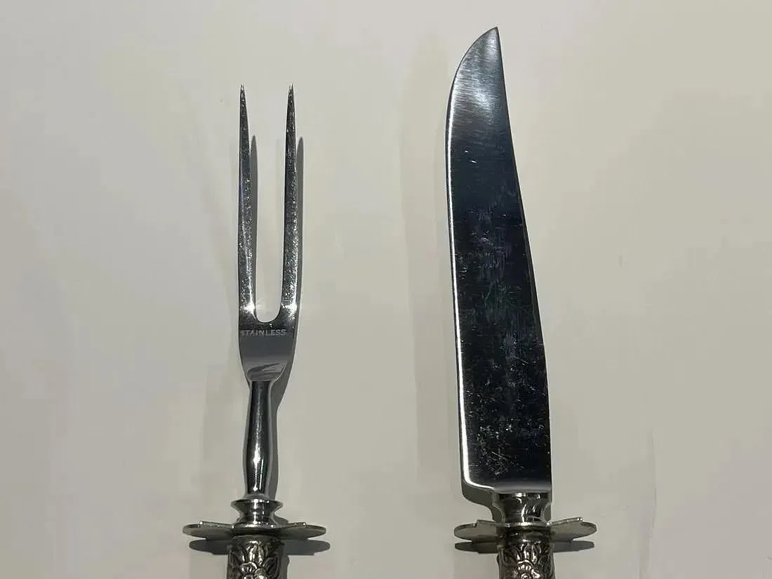Sterling silver Handle Carving Set - 6
