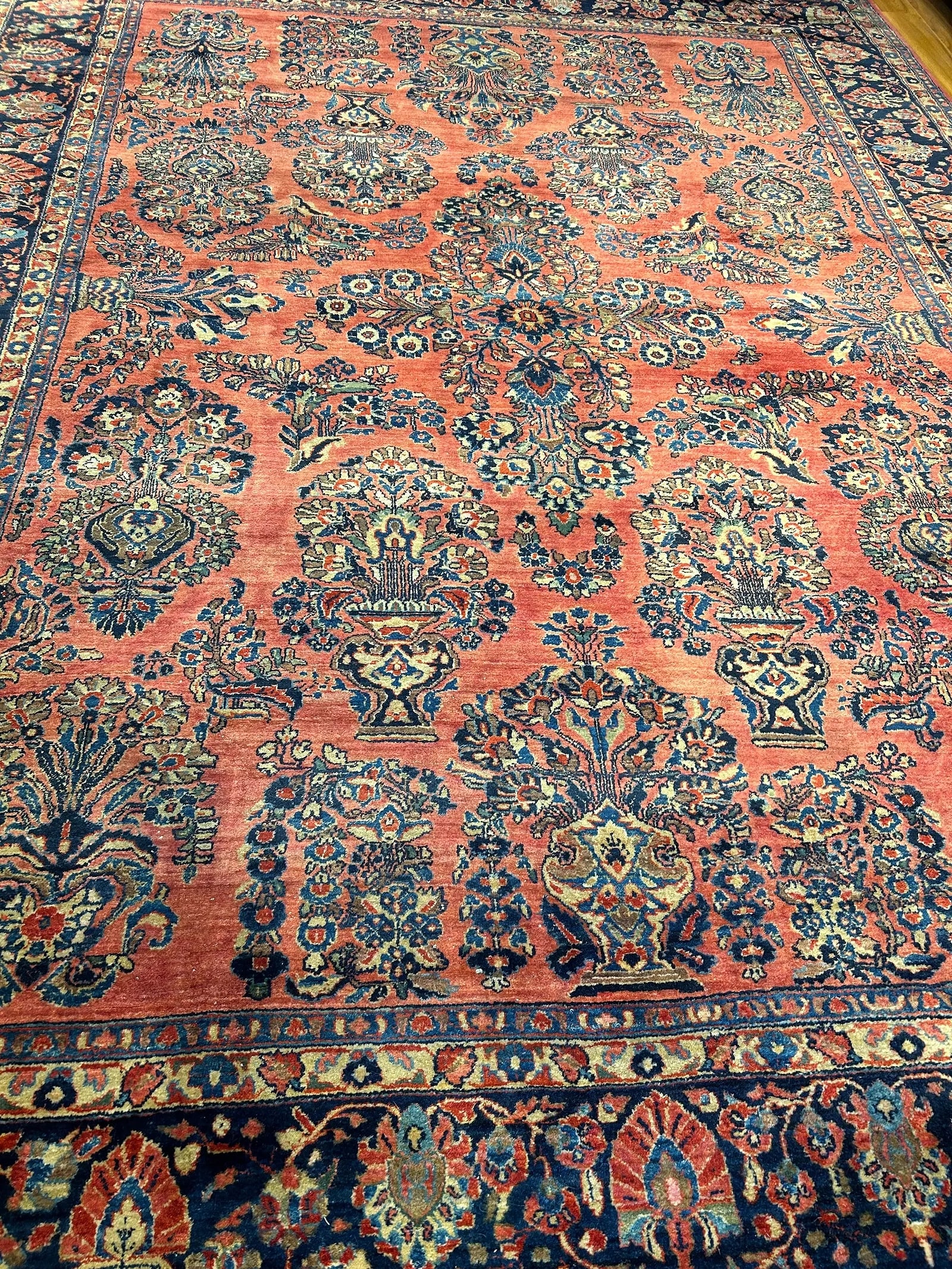 Antique Persian Sarouk room size rug - 3