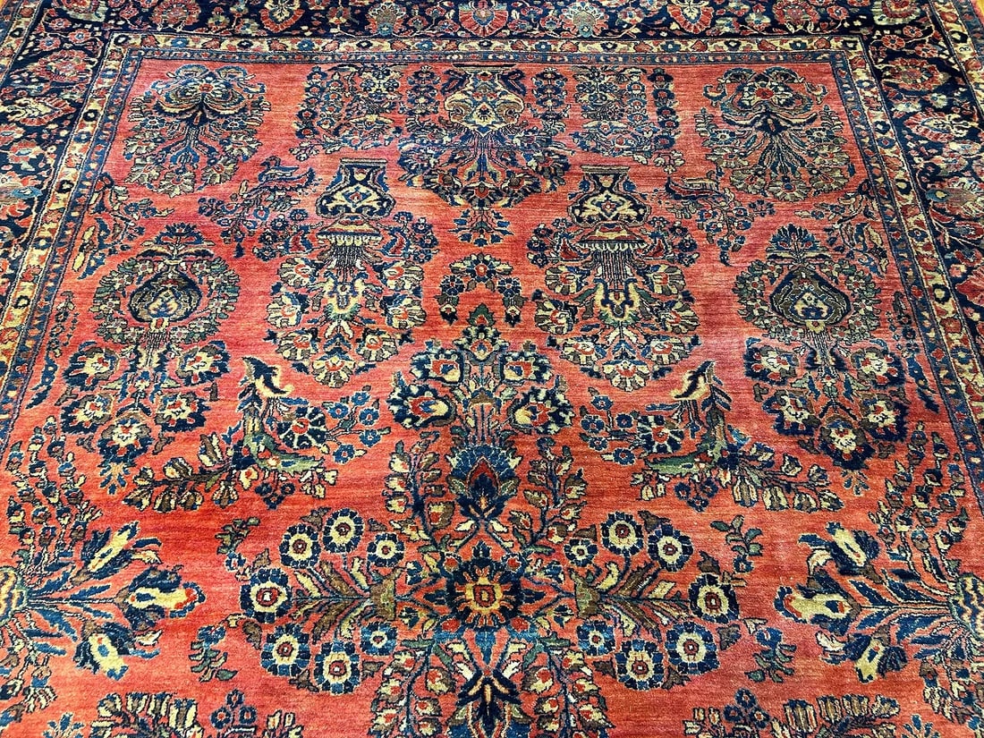 Antique Persian Sarouk room size rug - 5