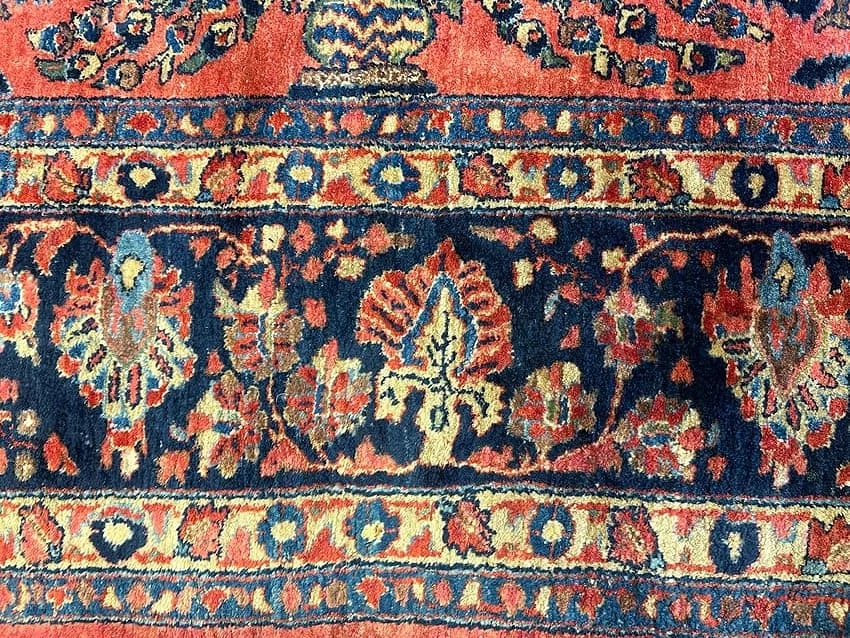 Antique Persian Sarouk room size rug - 7