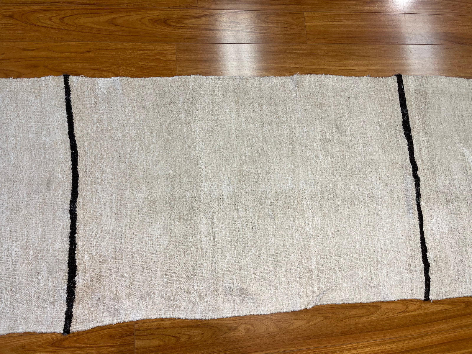 A handwoven Moroccan wool Runner - 2