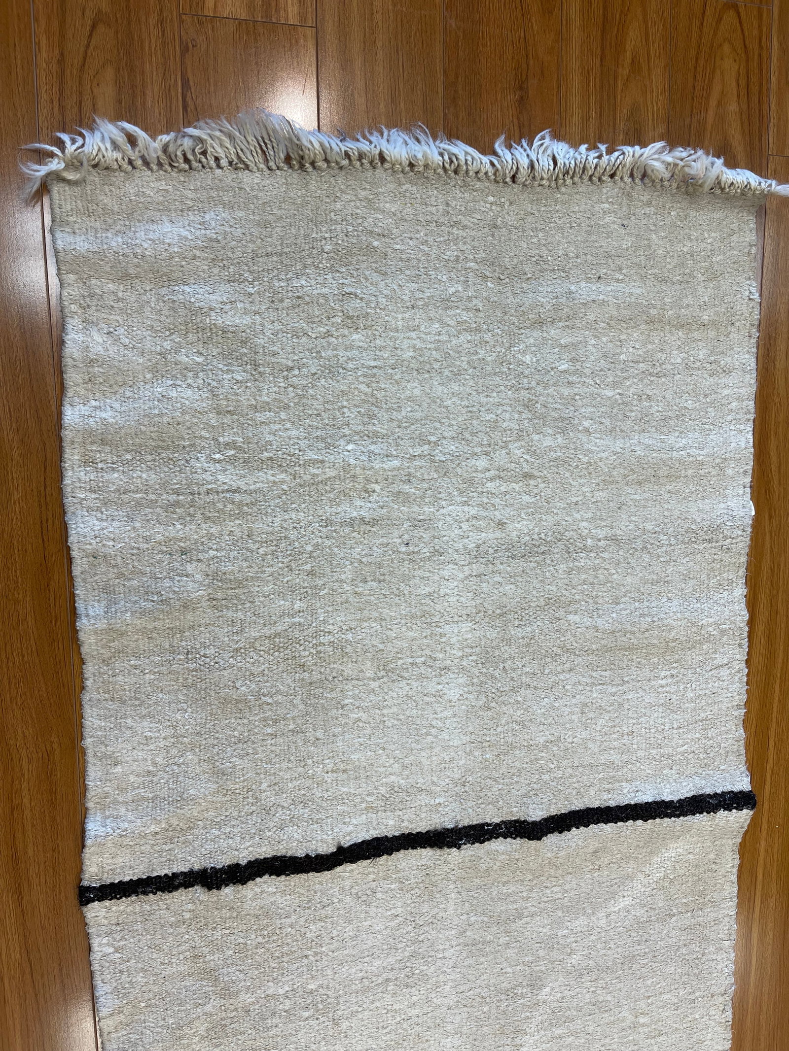 A handwoven Moroccan wool Runner - 6