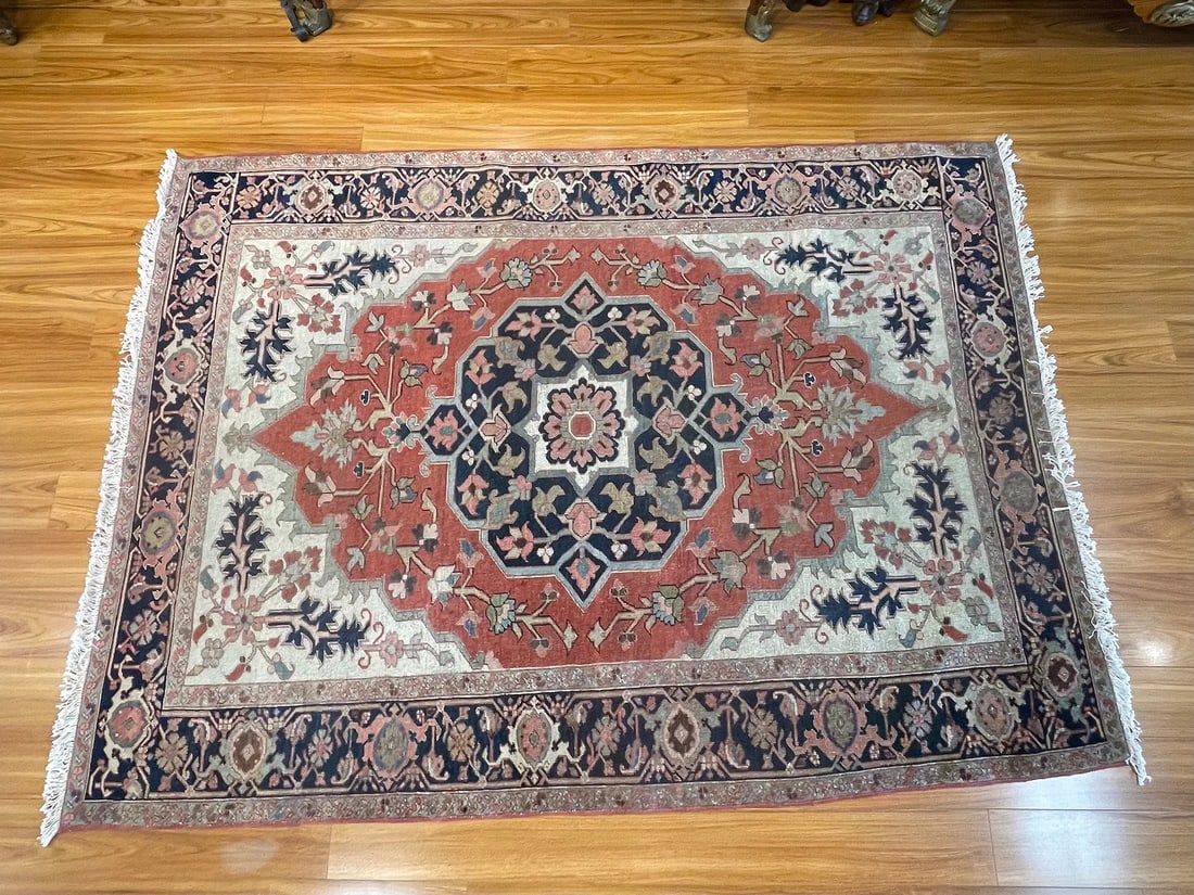 Antique Persian Serapi rug - 13