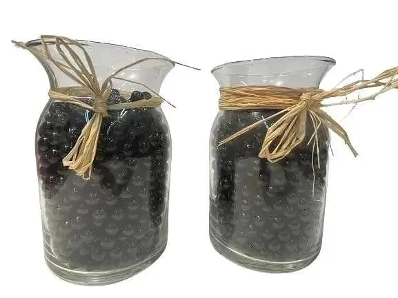 Two jars full of glass marbles (1 of 10)