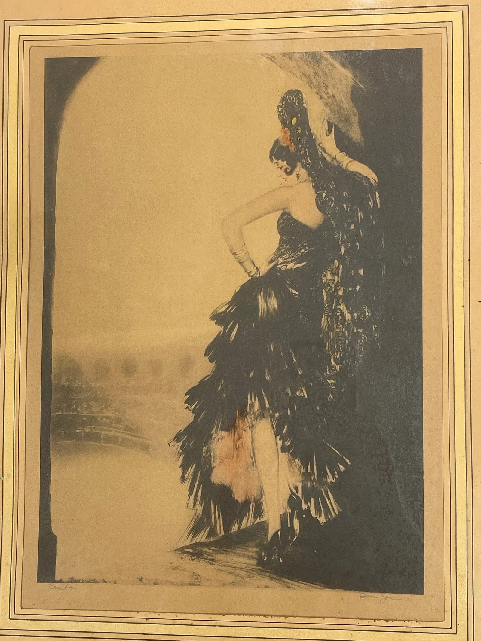 Old Don Jack Colored Etching titled Rosita (1 of 13)