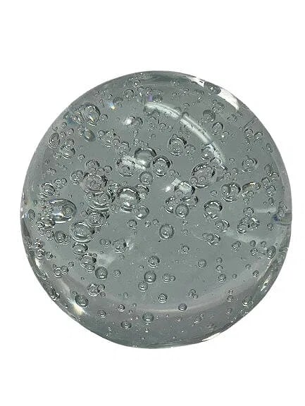 Italian art Glass Paperweight with air bubbles (1 of 12)