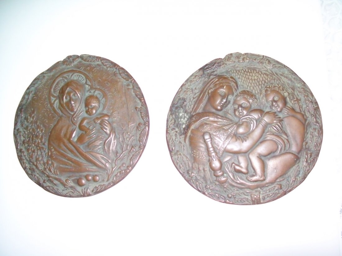 Antique Pair of Italian Bronze Plaques (1 of 6)
