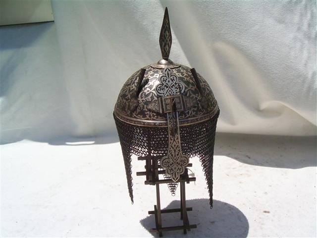 Indo Persian Helmet - Rajput Engraved Khula Khud Helmet (1 of 10)