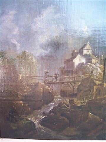 Antique European Dutch Oil painting on wood panel (1 of 10)