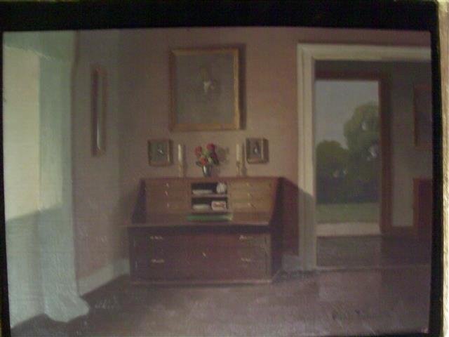 Listed Danish artist Paul Ronne oil on panel , Signed (1 of 10)