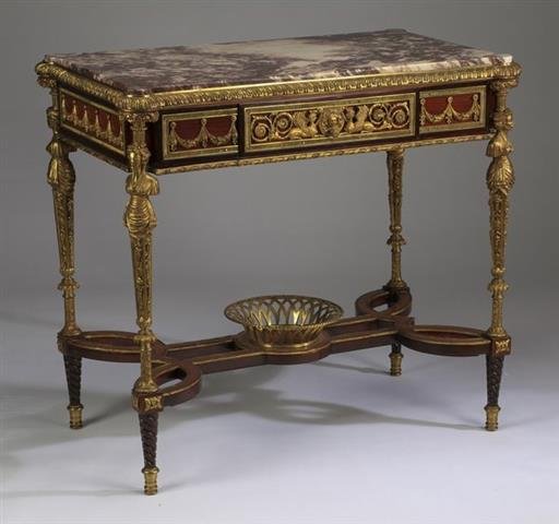 Adam Weisweiller style ormolu mounted center table (1 of 10)