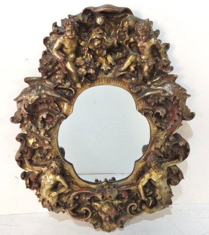 Gothic unusual large Mirror with figures (1 of 10)