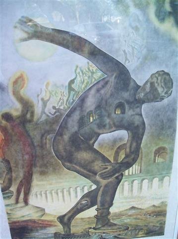 Salvador Dali - a large The Cosmic Athlete Lithograph (1 of 10)