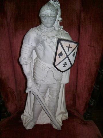 A plaster Knight Statue 22" inches tall (1 of 9)