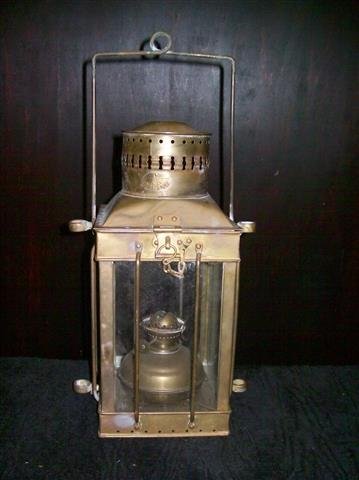 Vintage Viking Brass Hanging Nautical Ship Oil Lamp (1 of 10)