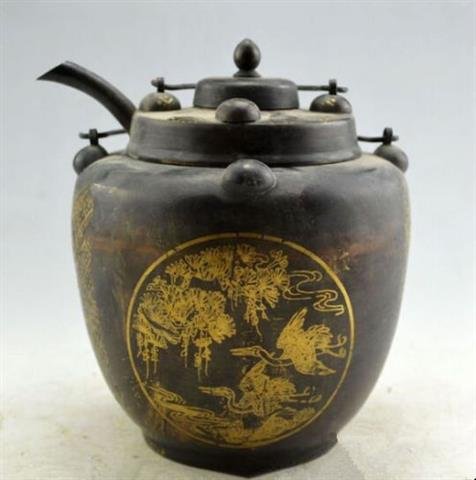 Used Old Chinese Ink holder with inscriptions (1 of 9)