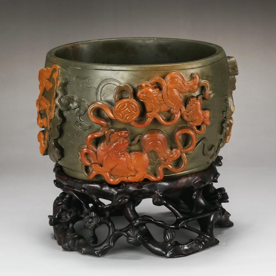 CHINESE SCHOLAR STONE BRUSH WASHER WITH RUSSET (1 of 20)