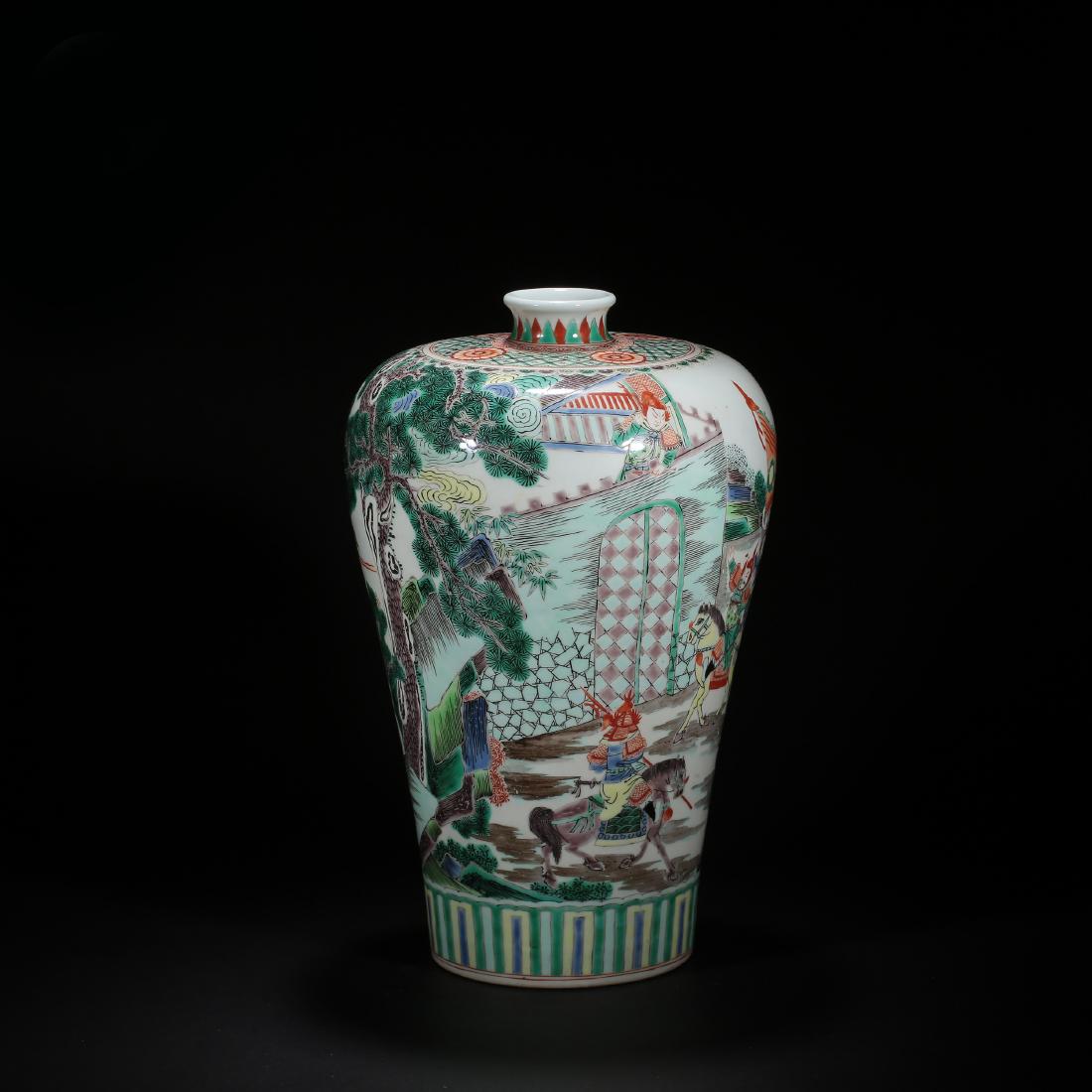 CHINESE WUCAI MEIPING VASE, QING DYNASTY (1 of 9)