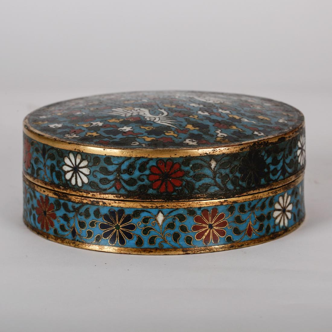 CHINESE CLOISONNE COVER BOX (1 of 5)