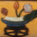 CHINESE ROSEWOOD TABLE SCREEN INLAID JADE AND STONES - 5