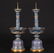 CHINESE PAIR OF CLOISONNE CANDLE STANDS