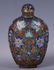 CHINESE GILT BRONZE FILLED ENAMEL SNUFF BOTTLE