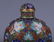 CHINESE GILT BRONZE FILLED ENAMEL SNUFF BOTTLE - 7