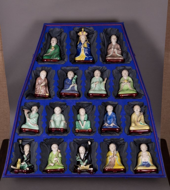 17 CHINESE SANCAI PORCELAIN DAOIST FIGURES (1 of 10)