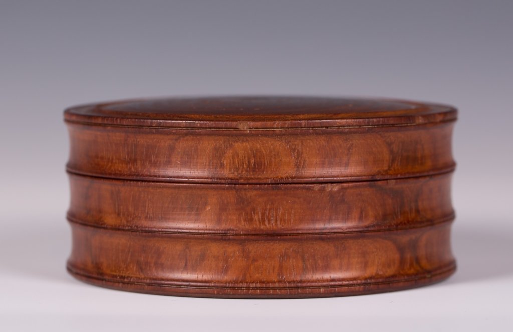 CHINESE HUANGHUALI CARVED BAMBOO SHAPED BOX (1 of 4)