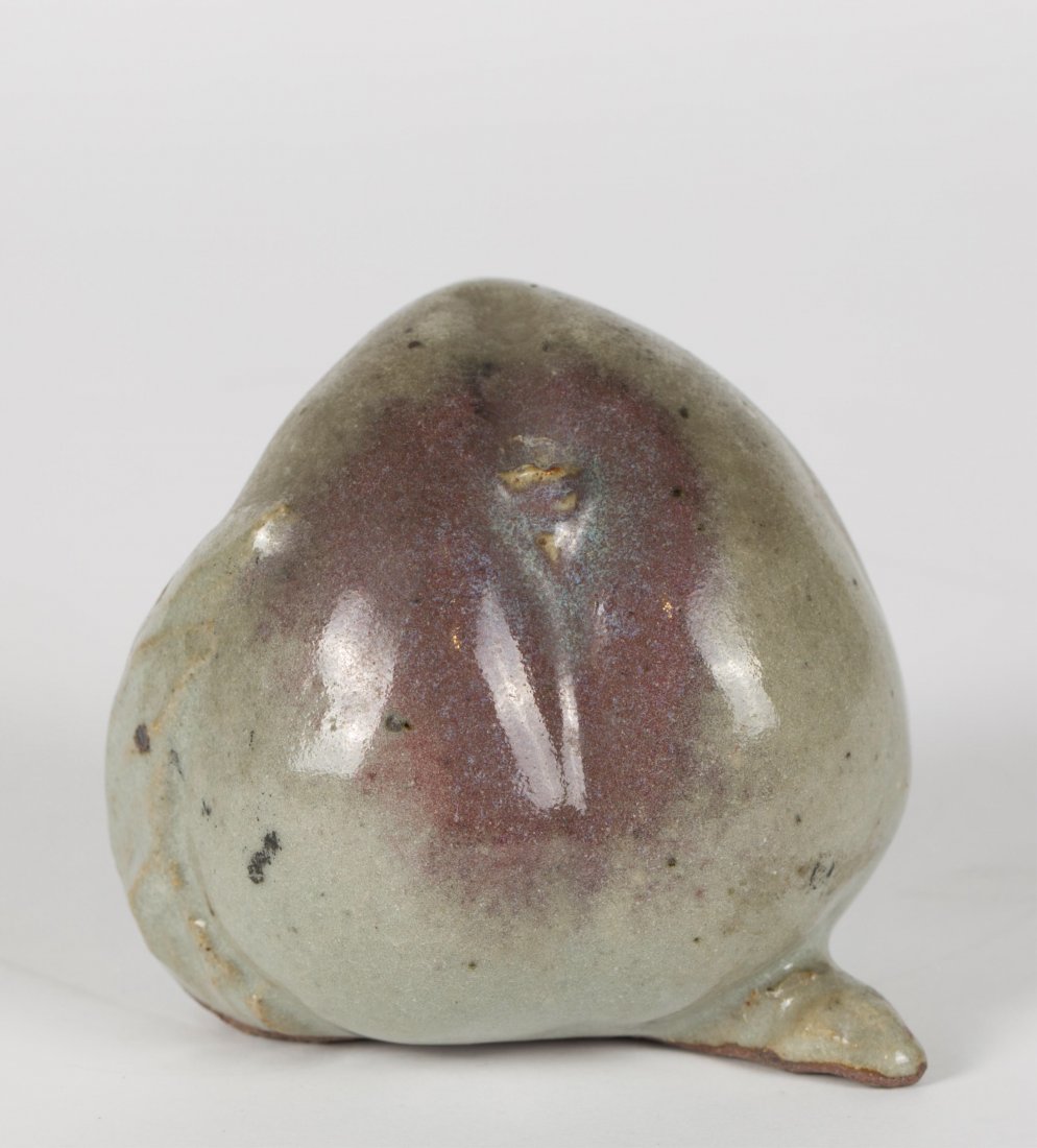 CHINESE CELADON GLAZED PEACH SHAPE WATER COUPE (1 of 5)