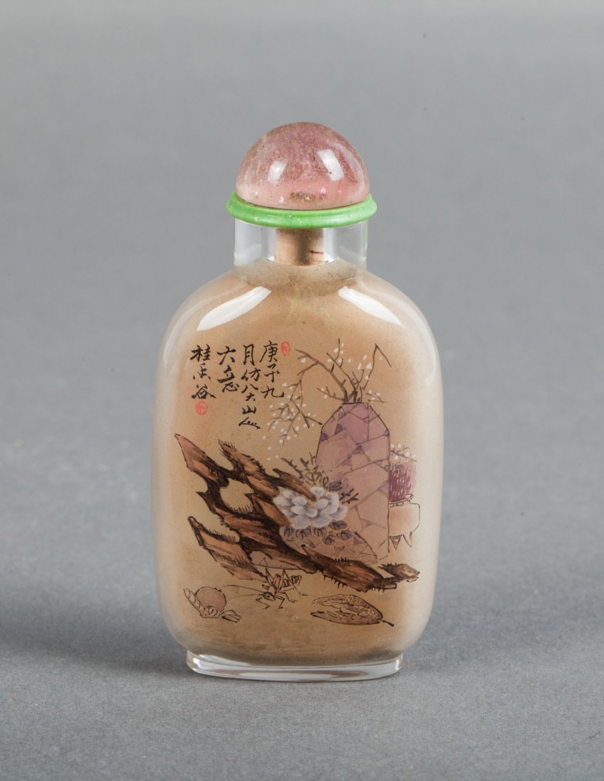 CHINESE INTERIOR PAINTED SNUFF BOTTLE, GUI XIANGGU (1 of 3)