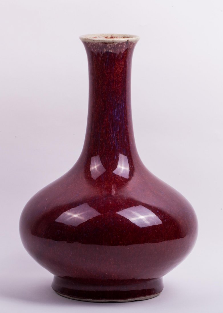 CHINESE QING DYNASTY FLAMBEE GLAZED VASE (1 of 5)