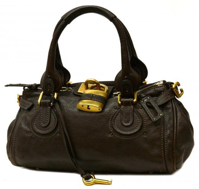 CHLOE DARK CHOCOLATE BROWN PADDINGTON MM PURSE (1 of 3)