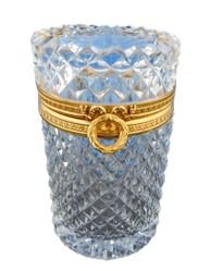 VINTAGE FRENCH BACCARAT ROCK CRYSTAL TRINKET BOX (1 of 3)