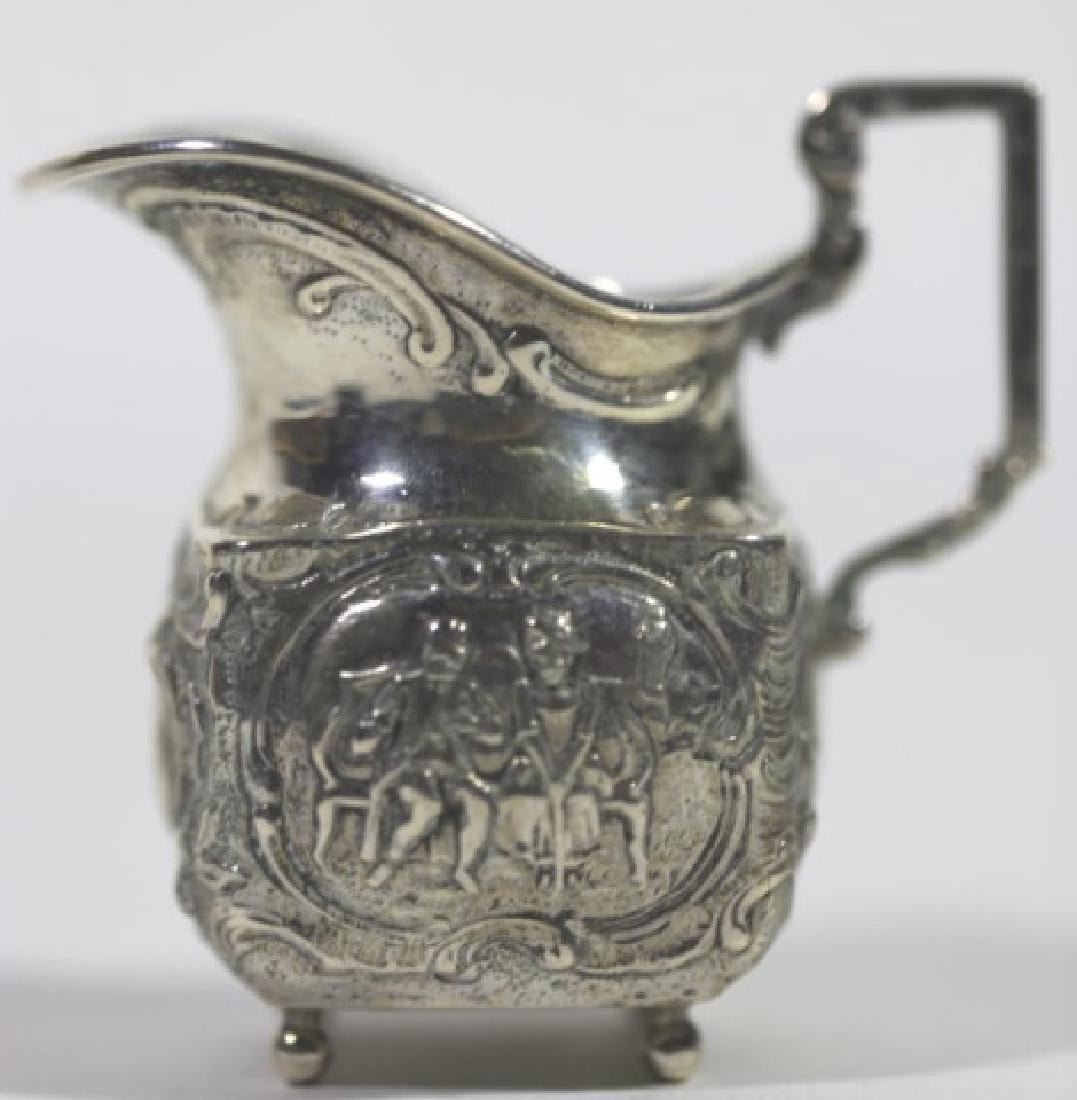PETITE STERLING HAND CHASED FOOTED WATER PITCHER (1 of 6)