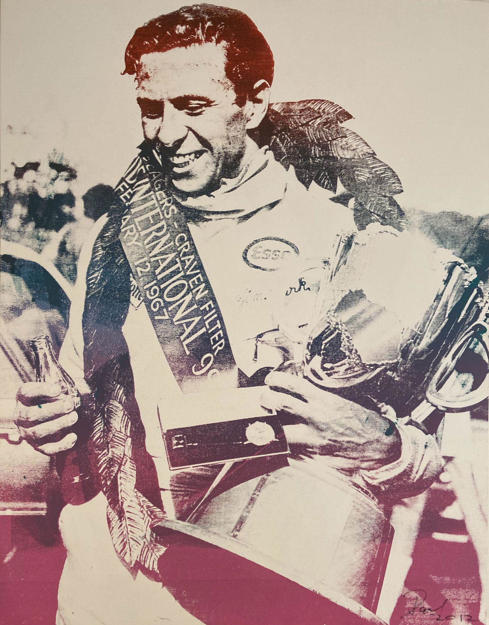 Jim Clark,Tasman Series Formula One Silkscreen Painting (1 of 4)