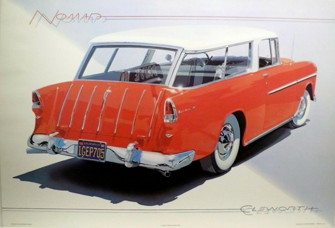 1955 Chevrolet Nomad  Poster by Harold Cleworth (1 of 1)
