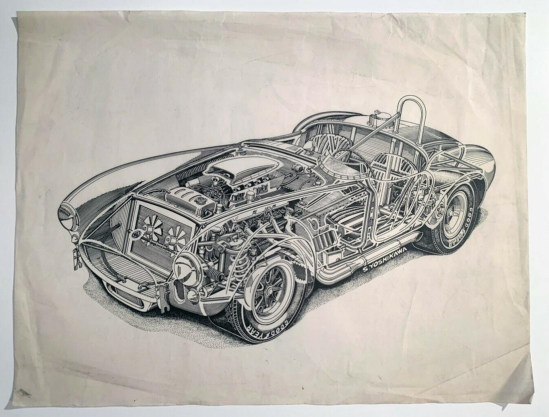 Cobra 427 Cutaway by Road and Track artist S. Yoshikawa (1 of 7)